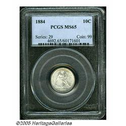 1884 10C MS65 PCGS. A glittering Gem of a Seated 