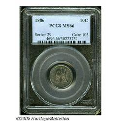 1886 10C MS66 PCGS. Even though the coin market h