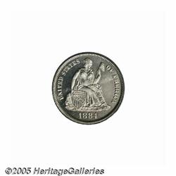 1884 10C PR67 Cameo PCGS. Sparkling, untoned mirr