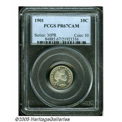 1901 10C PR67 Cameo PCGS. Always popular as a tur