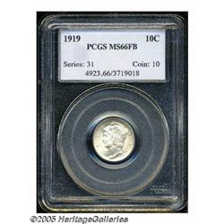 1919 10C MS66 Full Bands PCGS. The bright satiny 