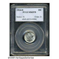 1924-D 10C MS65 Full Bands PCGS. A scarcer date i