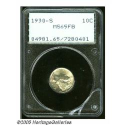 1930-S 10C MS65 Full Bands PCGS. Lustrous, well s
