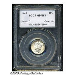 1931 10C MS66 Full Bands PCGS. Sharply struck and