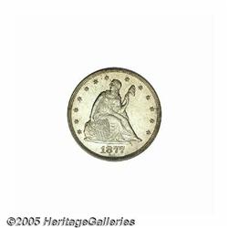 1877 20C PR63 Cameo PCGS. Boldly and deeply struc