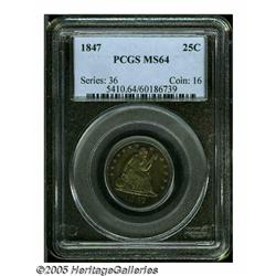 1847 25C MS64 PCGS. Even though 734,000 pieces we