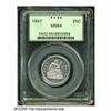 Image 1 : 1857 25C MS64 PCGS. Lustrous near-Gem example wit