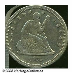 1859-S 25C --Cleaned, Retoned--AU50 Uncertified. 