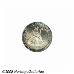 1880 25C PR66 PCGS. The obverse is toned with pin