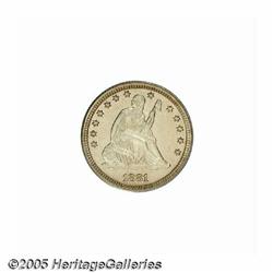 1881 25C PR65 PCGS. Light cream-gray toning does 