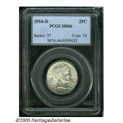 1916-D 25C MS66 PCGS. Outstanding, dazzling luste