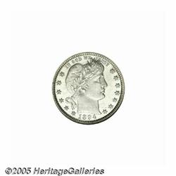 1894 25C PR66 Cameo NGC. Fully brilliant, with bo