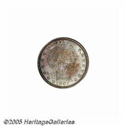 1901 25C PR66 PCGS. Vivid silver-blue and rose-li