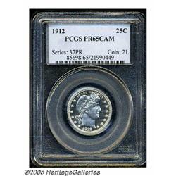 1912 25C PR65 Cameo PCGS. This coin has more than