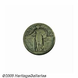 1916 25C Good 4 ANACS. Heavily worn with deep gra