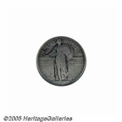 1916 25C VG8 ANACS. Sky-blue and tan hues caress 