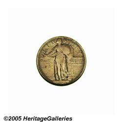 1916 25C VF30 NGC. The 1916 Standing Liberty quar