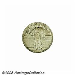 1916 25C AU50 PCGS. Struck late in 1916, only 52,