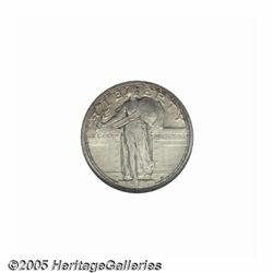 1916 25C AU58 NGC. Wholly original surfaces are a