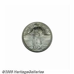 1916 25C AU53 Full Head NGC. Struck in the last f