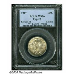 1917 25C Type Two MS66 PCGS. A challenging coin a