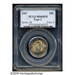 1917 25C Type Two MS65 Full Head PCGS. Appealing 