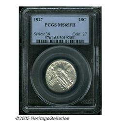 1927 25C MS65 Full Head PCGS. A radiant, untoned 