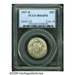1927-D 25C MS64 Full Head PCGS. Uncommonly sharp 