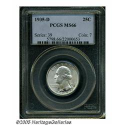 1935-D 25C MS66 PCGS. Although quite a number of 
