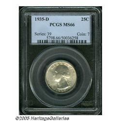 1935-D 25C MS66 PCGS. Just a few specks of toning