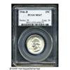 Image 1 : 1946-D 25C MS67 PCGS. A satiny white gem with jus