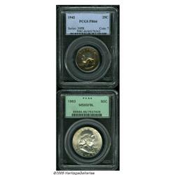 1942 25C PR66 PCGS, Lovely coppery-gold surfaces,