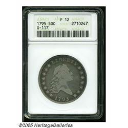 1795 50C 2 Leaves Fine 12 ANACS. O-117, R.4. The 