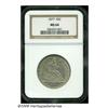 Image 1 : 1877 50C MS64 NGC. Lovely golden surfaces with fa