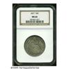 Image 3 : 1877 50C MS66 NGC. Type Two Reverse. Luminous pea