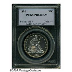 1880 50C PR64 Cameo PCGS. Type Two Reverse. Gentl