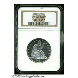 1881 50C PR64 Cameo NGC. Well struck with lovely 