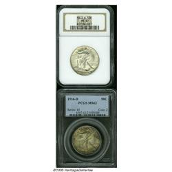 1916-D 50C MS63 PCGS, rich golden-gray and russet