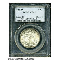 1916-D 50C MS65 PCGS. Boldly defined with an appe