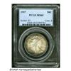 Image 1 : 1917 50C MS65 PCGS. Lustrous silver-gray surfaces