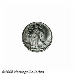 1917-D 50C Reverse MS64 PCGS. A stone-white and f