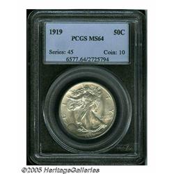 1919 50C MS64 PCGS. The 1919 date carries a certa