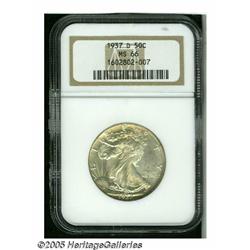 1937-D 50C MS66 NGC. Lustrous, mild-yellow Premiu