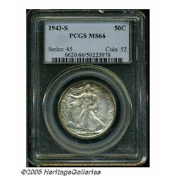 1943-S 50C MS66 PCGS. The striking details are fa