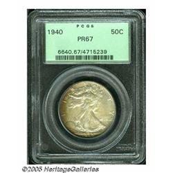 1940 50C PR67 PCGS. The left obverse border has b