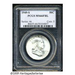 1949-S 50C MS66 Full Bell Lines PCGS. Lustrous su