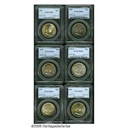 1953 50C MS66 PCGS, variegated orange tonality wi