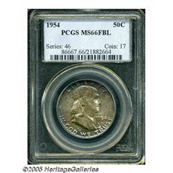 1954 50C MS66 Full Bell Lines PCGS. Deeply toned 