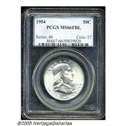 1954 50C MS66 Full Bell Lines PCGS. A tough issue
