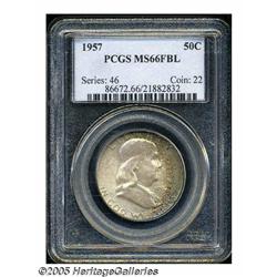 1957 50C MS66 Full Bell Lines PCGS. Superb-Gem wi